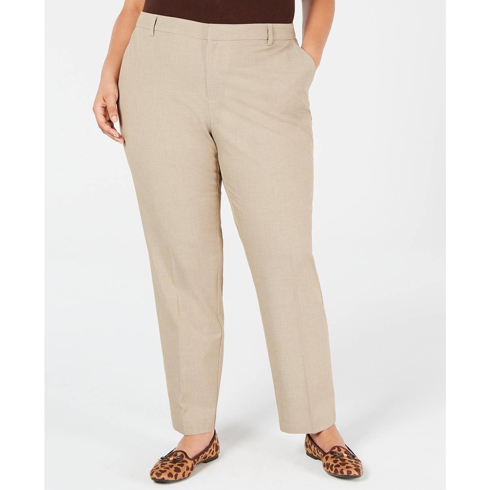 Charter Club Plus Size Beige Slim Leg Ankle - Picture 1 of 13